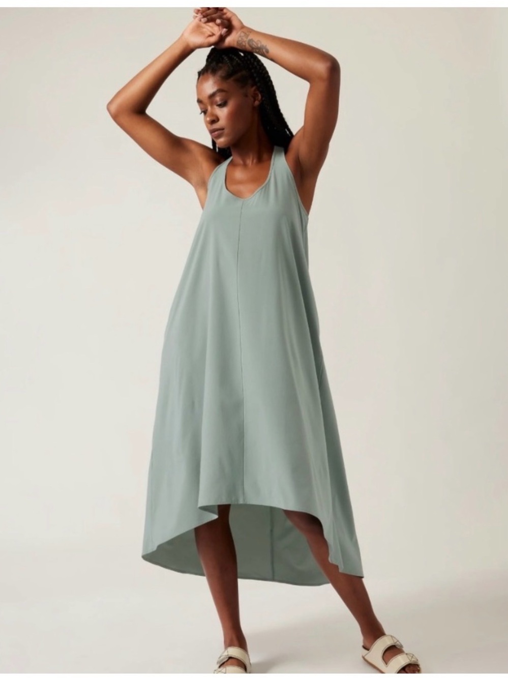 NEW ATHLETA Presidio Dress in Sage with UPF 50